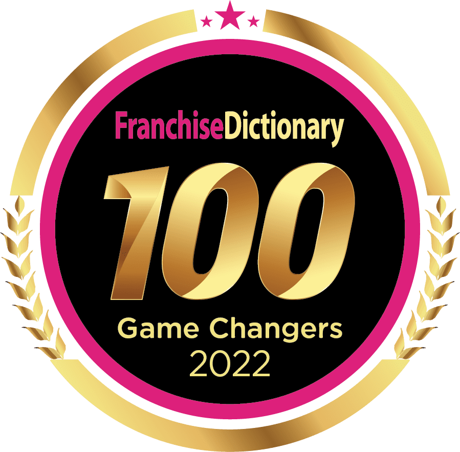 Franchise Dictionary Game Changers 2022 badge awarded to Deer Solution for innovative franchise practices.